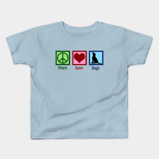 Peace Love Dogs Kids T-Shirt